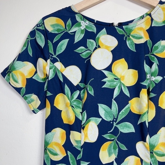 Eshakti Lemon Print  Short Sleeve Dress - Picture 5 of 11